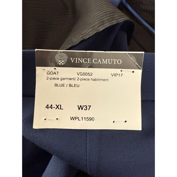 NEW Vince Camuto Sz W37 44XL Straight Leg Trouser Pants Navy Blue Button Zip NWT - Picture 11 of 12